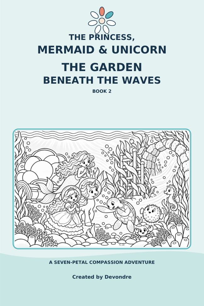 The Garden Beneath the Waves coloring book cover